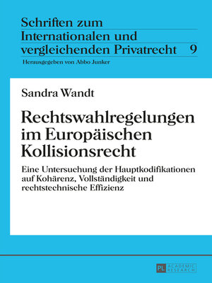 cover image of Rechtswahlregelungen im Europäischen Kollisionsrecht